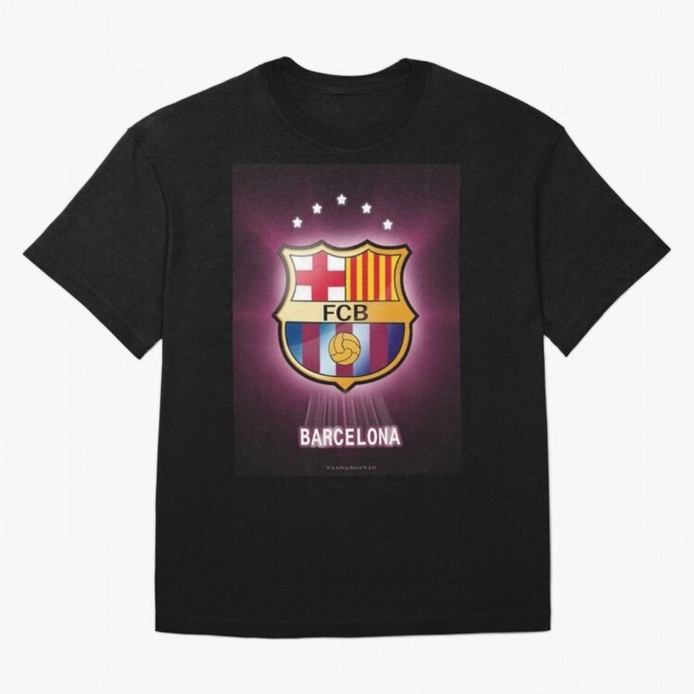 barcelona Oversized T-Shirt Bring Retro Soccer Energy to FIFA World Cup 2026 USA Canada Mexico Spirit, Inspired by Portugal, Spain and Germany, Mbappe and Neymar, Soccer Culture, Superstar Moments, National Team Dreams and Competitive Fire; Ideal