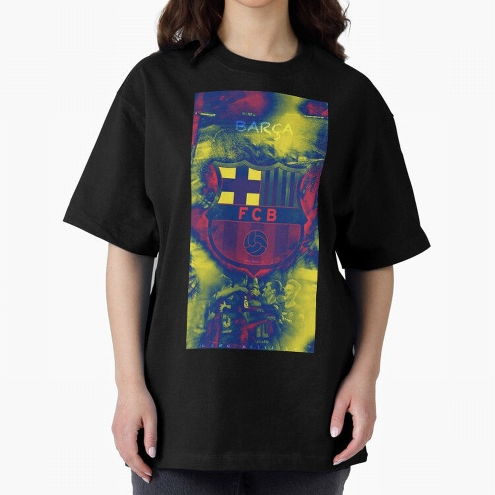 barcelona Oversized T-Shirt Relive Legendary Nights from Match Day Hype around FIFA World Cup 2026 Group Stage, CR7 and Messi, Spain and Netherlands, Tournament Hype, Historic Matchups, Family Viewing Parties and Global Sports Pride; Built for