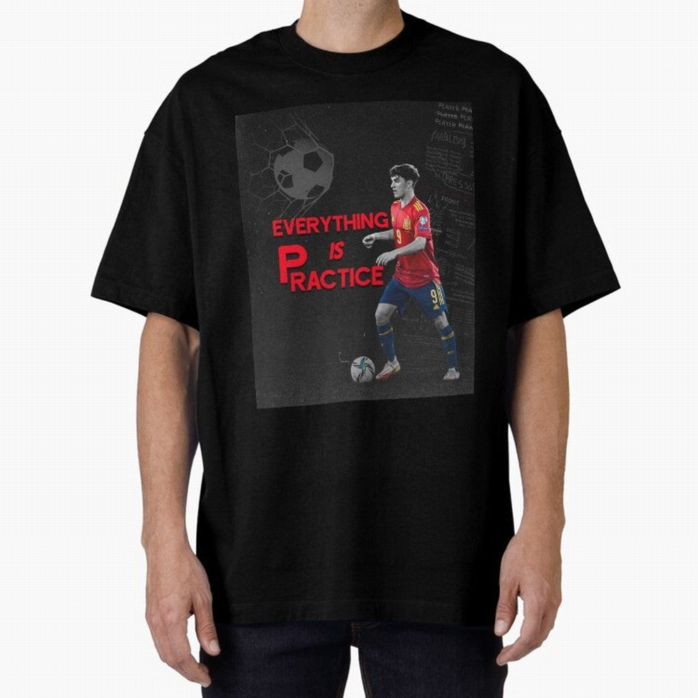 Pablo Gavi Oversized T-Shirt Stand Out with Spirit from Global Football Passion for FIFA World Cup 2026 USA Canada Mexico, Centered on Mbappe, Germany, Football History, Final Match Energy, Crowd Noise and Once in a Lifetime Moments; Built for