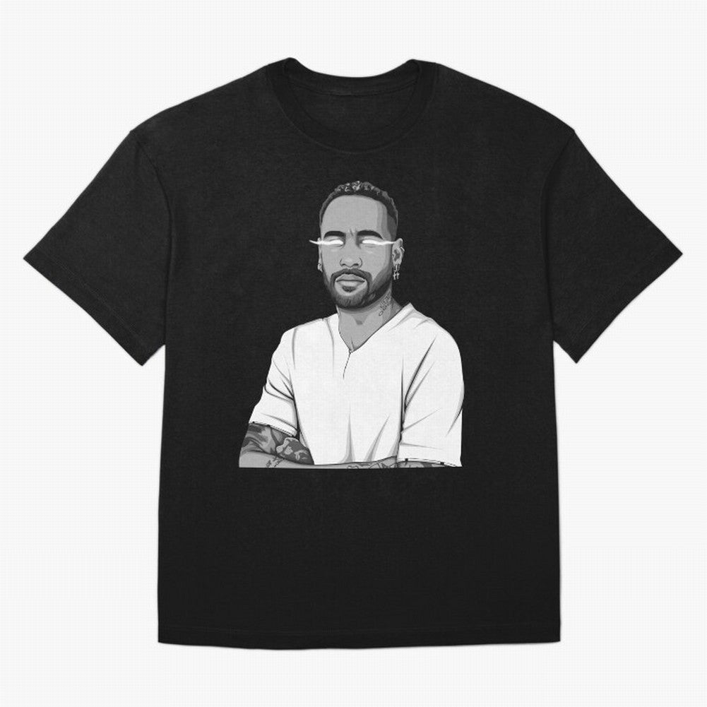Neymar Jr. Black and White Version Oversized T-Shirt Bring a Vintage Feel to FIFA World Cup 2026 Group Stage for Fans of Messi, CR7 and Mbappe and Argentina and Brazil, Bringing Champion Mindset, Group Stage Buzz, Knockout Tension and Passionate