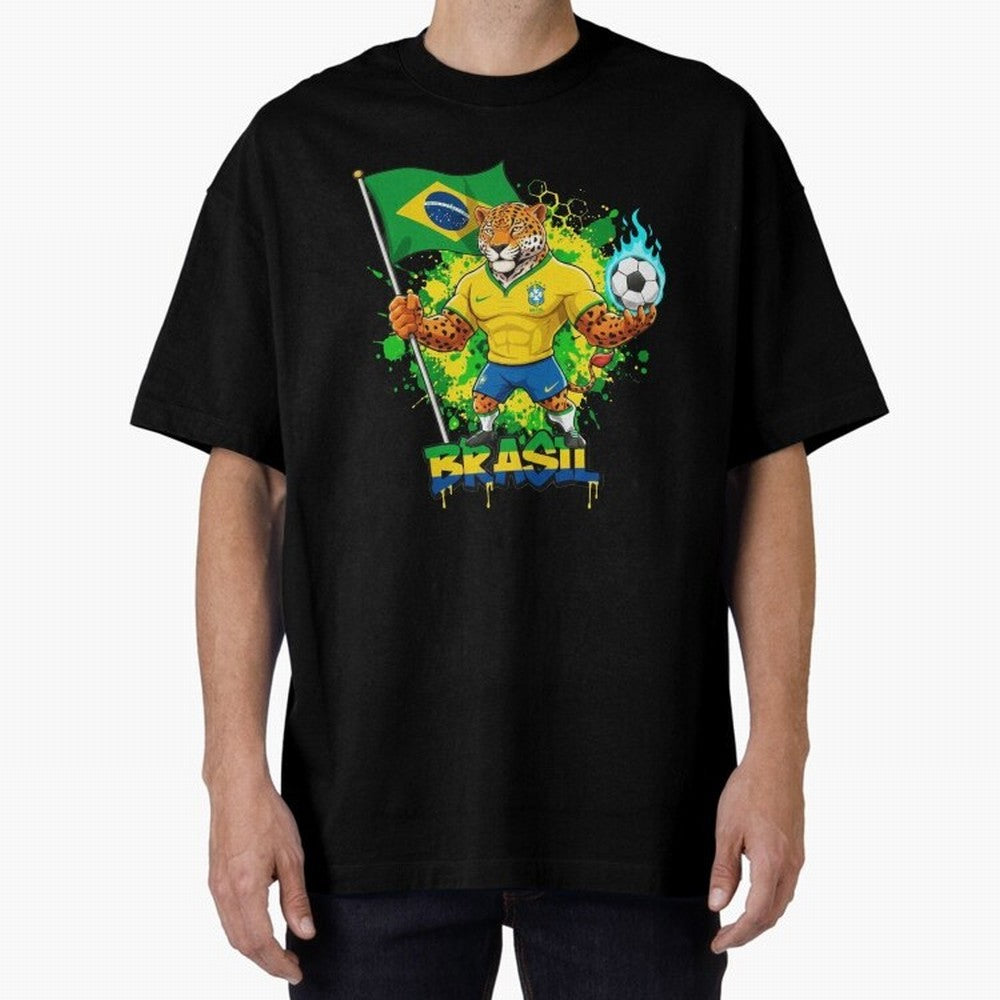 Brazil Football World Cup 2026 - Jaguar Mascot Brasil Sele??o Pride Art On?a Pintada Mascote Hexa Classic T-Shirt Carry the Colors and Pride of the FIFA World Cup 2026 USA Canada Mexico Journey through Messi, Neymar and Mbappe Highlights, Spain and