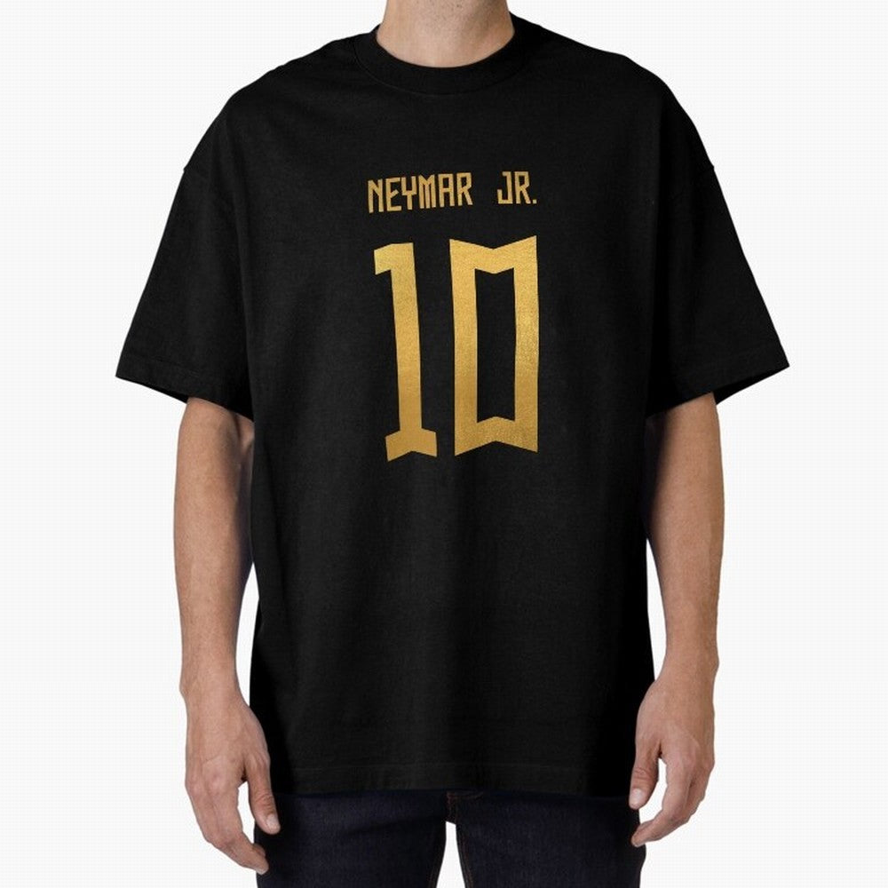 Copy of Neymar Jr Brazil Jersey 2023 Oversized T-Shirt Discover Match Day Hype around FIFA World Cup 2026 USA Canada Mexico, CR7 and Messi, Argentina and Brazil, Retro Football Energy, Iconic Rivalries, Trophy Chase Drama and Stadium Atmosphere;