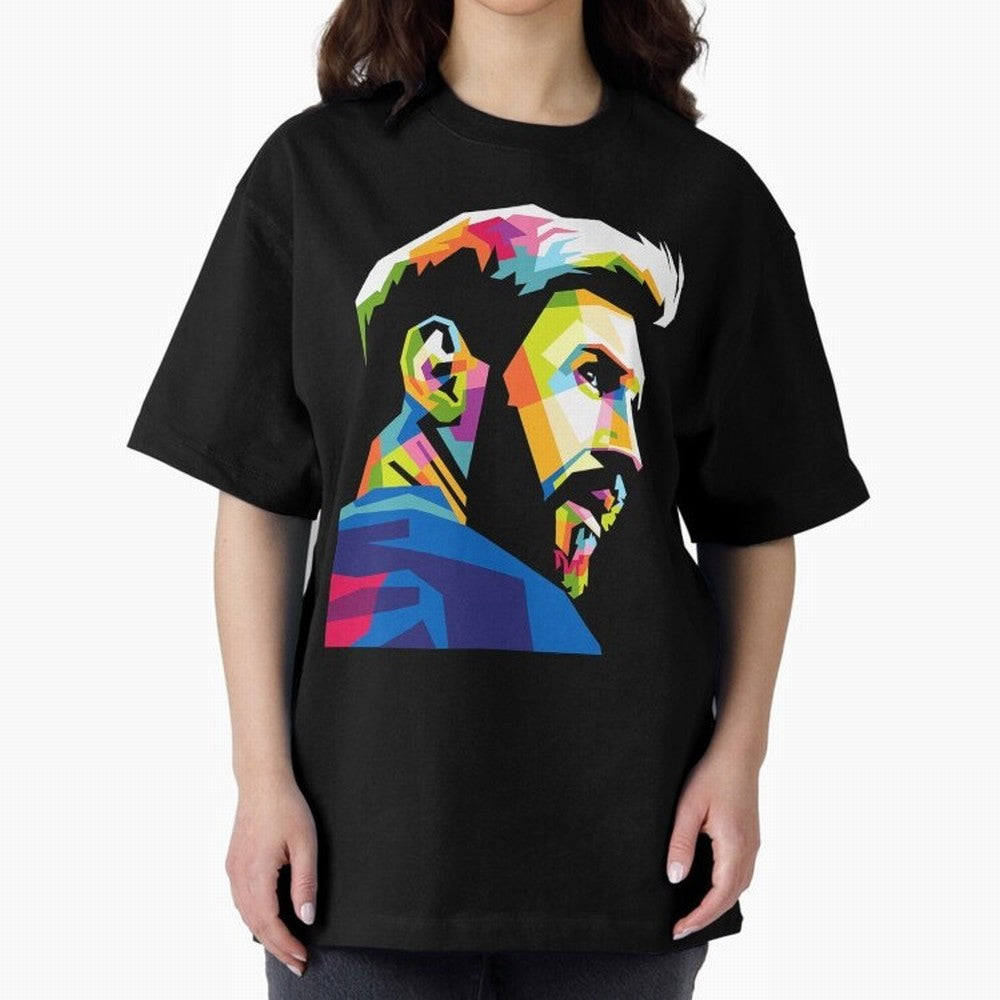 Wpap Leo Messi Graphic Oversized T-Shirt Show Support during the FIFA World Cup 2026 Group Stage Journey through Messi and Cristiano Ronaldo Highlights, Brazil Pride, Match Day Excitement, Supporter Culture, Golden Goals and Global Football