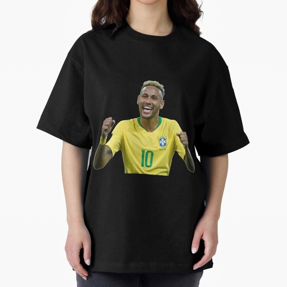 Neymar JR Cheering Premium T-Shirt Make Your Look Match Global Football Passion for FIFA World Cup 2026 USA Canada Mexico, Centered on Messi, Neymar and Mbappe, Argentina and Brazil, Retro Football Energy, Iconic Rivalries, Trophy Chase Drama and