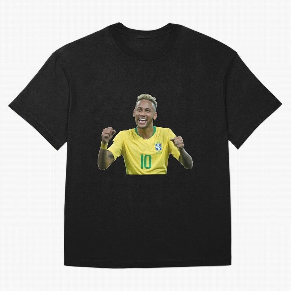 Neymar JR Cheering Premium T-Shirt Make Your Look Match Global Football Passion for FIFA World Cup 2026 USA Canada Mexico, Centered on Messi, Neymar and Mbappe, Argentina and Brazil, Retro Football Energy, Iconic Rivalries, Trophy Chase Drama and