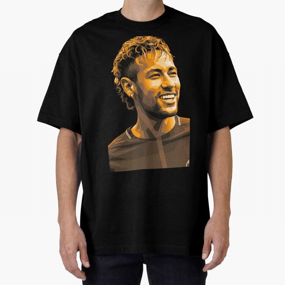 Neymar Oversized T-Shirt Follow the Road to Match Day Hype around FIFA World Cup 2026 USA Canada Mexico, Neymar, France and Portugal, Supporter Pride, Iconic Celebrations, Legendary Names and Global Match Day Energy; Ideal for Passionate Fans Who