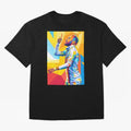 Neymar Pop Art Oversized T-Shirt Honor the Football Icons of Global Football Passion for FIFA World Cup 2026 USA Canada Mexico, Capturing Mbappe, Brazil, Portugal and Argentina, Sports Nostalgia, International Competition, Famous Players and