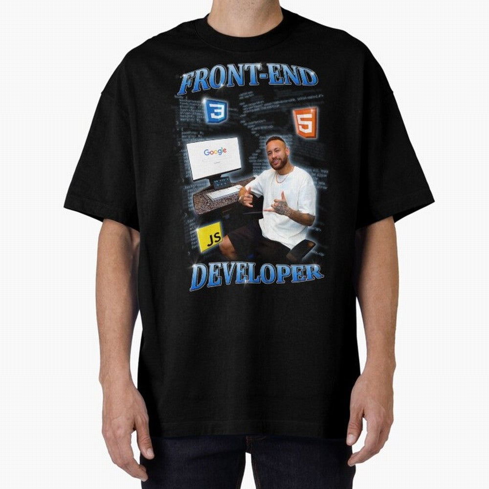 Front-end Developer Neymar - English Classic T-Shirt Celebrate Football Heritage in Global Football Passion for FIFA World Cup 2026 Group Stage, Centered on CR7 and Messi, Argentina, France and Brazil, Football History, Final Match Energy, Crowd