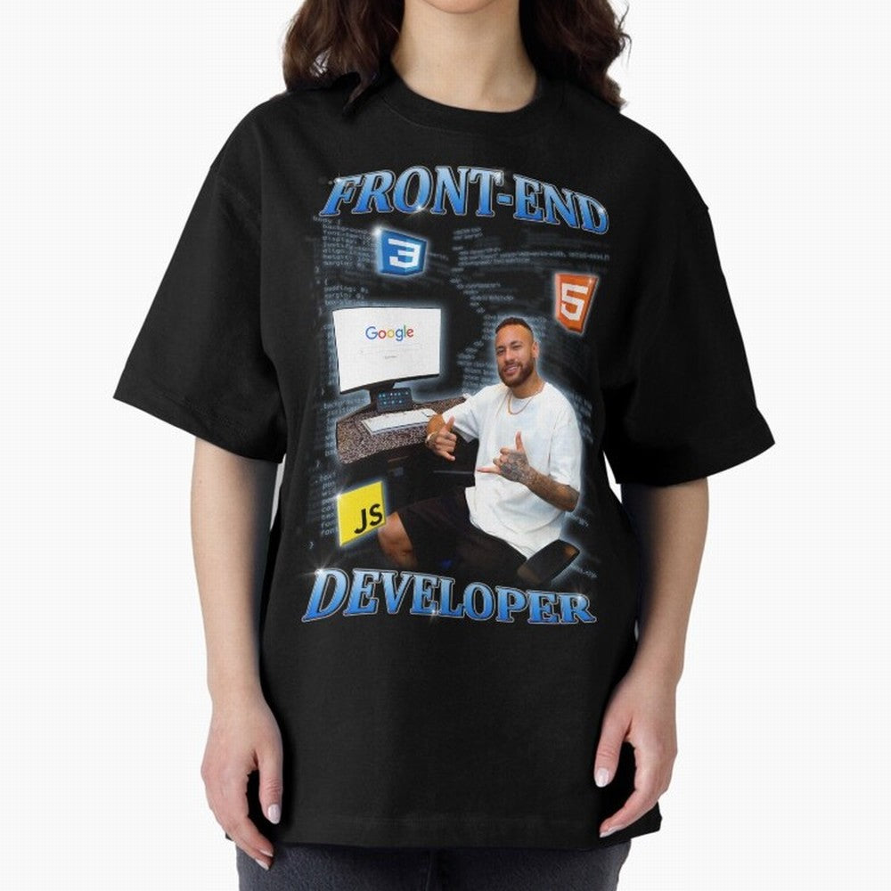 Front-end Developer Neymar - English Classic T-Shirt Celebrate Football Heritage in Global Football Passion for FIFA World Cup 2026 Group Stage, Centered on CR7 and Messi, Argentina, France and Brazil, Football History, Final Match Energy, Crowd