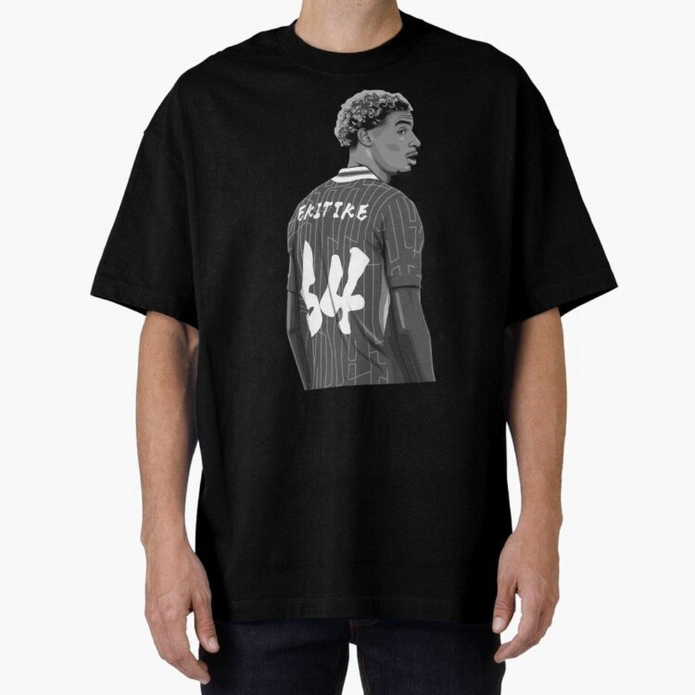 Hugo Ekitike Black and White Version Classic T-Shirt Represent Global Football Passion for FIFA World Cup 2026 USA Canada Mexico, Inspired by Messi, CR7 and Mbappe, Portugal, Worldwide Fan Energy, Dramatic Goals, Stadium Lights and Championship
