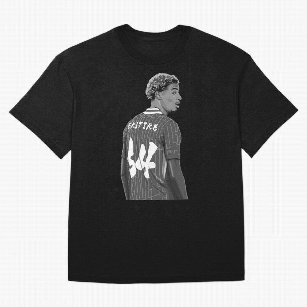 Hugo Ekitike Black and White Version Classic T-Shirt Represent Global Football Passion for FIFA World Cup 2026 USA Canada Mexico, Inspired by Messi, CR7 and Mbappe, Portugal, Worldwide Fan Energy, Dramatic Goals, Stadium Lights and Championship