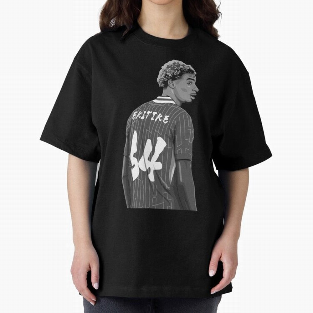 Hugo Ekitike Black and White Version Classic T-Shirt Represent Global Football Passion for FIFA World Cup 2026 USA Canada Mexico, Inspired by Messi, CR7 and Mbappe, Portugal, Worldwide Fan Energy, Dramatic Goals, Stadium Lights and Championship