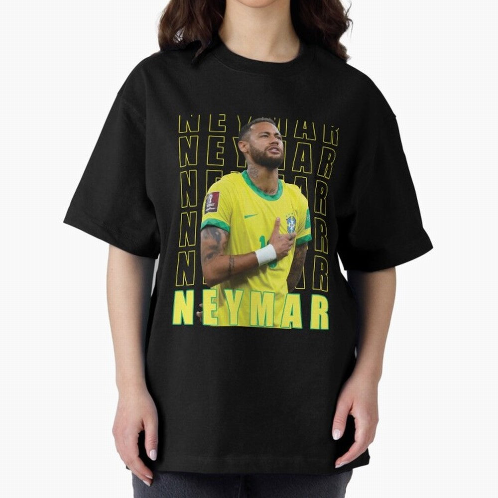 Neymar Brazil Design Oversized T-Shirt Celebrate the Road through FIFA World Cup 2026 USA Canada Mexico for Fans of Haaland and Brazil, Portugal and Argentina, Bringing Global Supporter Spirit, Legendary Goals, National Colors and Tournament