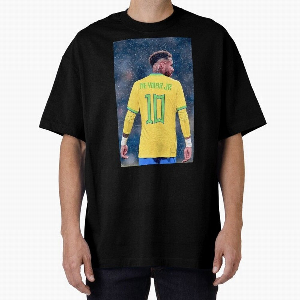 Neymar 10 Brasil world cup 2022 Oversized T-Shirt Share the Excitement of FIFA World Cup 2026 USA Canada Mexico for Fans of Messi and Spain, Bringing Champion Mindset, Group Stage Buzz, Knockout Tension and Passionate Fan Culture; Built for