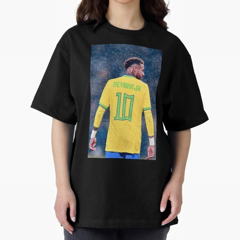 Neymar 10 Brasil world cup 2022 Oversized T-Shirt Share the Excitement of FIFA World Cup 2026 USA Canada Mexico for Fans of Messi and Spain, Bringing Champion Mindset, Group Stage Buzz, Knockout Tension and Passionate Fan Culture; Built for