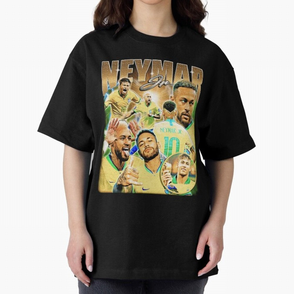 The Best Neymar 10 Vintage 90s Vintage Bootleg Style Oversized T-Shirt Honor Champions and Dreams in Match Day Hype around FIFA World Cup 2026 Group Stage, Cristiano Ronaldo, Argentina, Goal Celebration Energy, Supporter Heritage, Football Icons