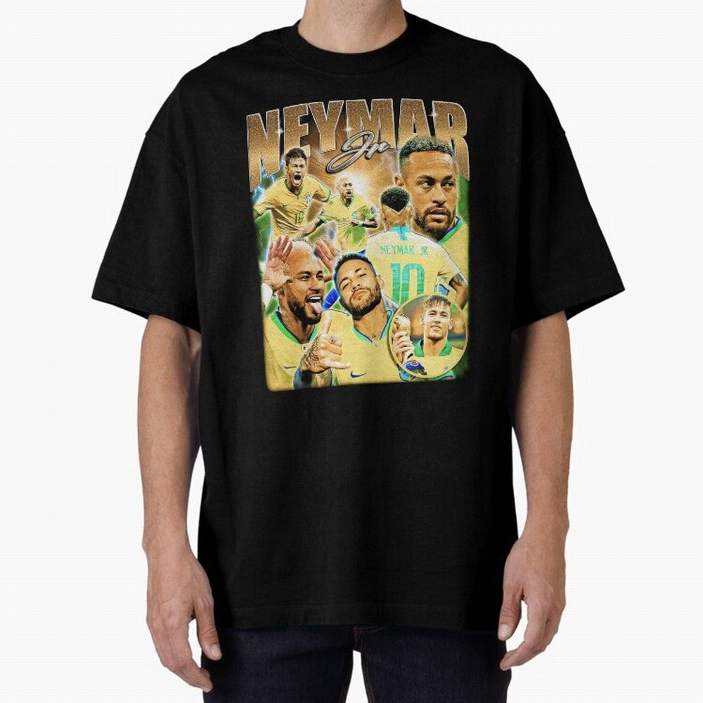 The Best Neymar 10 Vintage 90s Vintage Bootleg Style Oversized T-Shirt Honor Champions and Dreams in Match Day Hype around FIFA World Cup 2026 Group Stage, Cristiano Ronaldo, Argentina, Goal Celebration Energy, Supporter Heritage, Football Icons