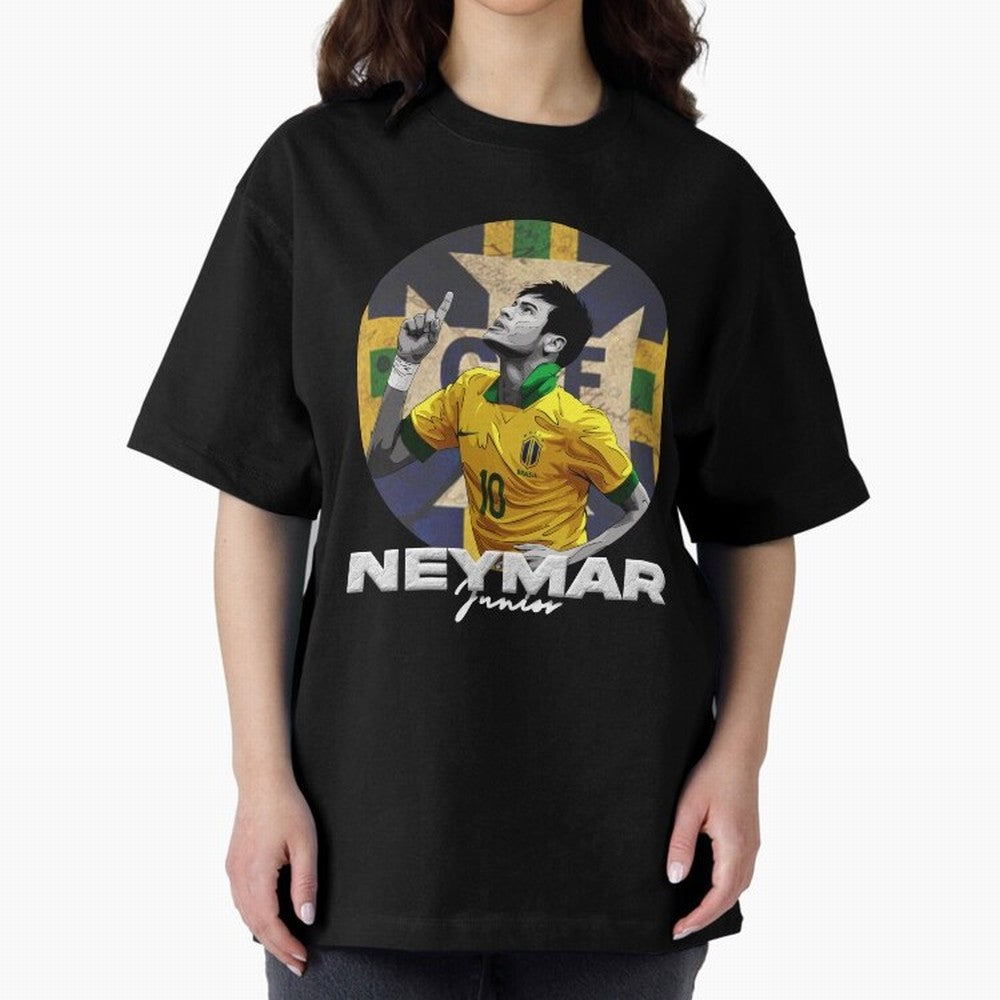 Neymar Junior Oversized T-Shirt Make Every Kick Count in Global Football Passion for FIFA World Cup 2026 Group Stage, Made for Messi and Cristiano Ronaldo, England, France and Netherlands, Fan Favorite Moments, National Team Passion, Big Match