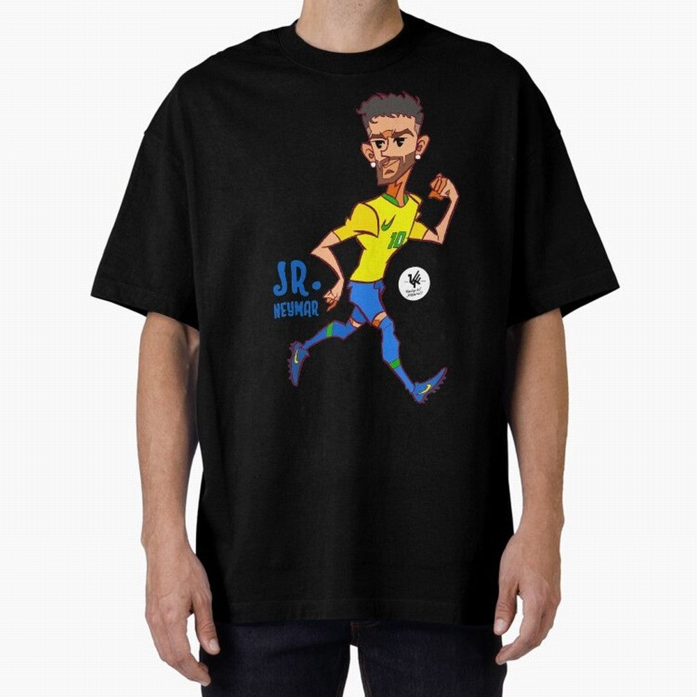 Neymar Oversized T-Shirt Relive Legendary Nights from Match Day Hype around FIFA World Cup 2026 Group Stage, Mbappe, Argentina, France and Brazil, Tournament Hype, Historic Matchups, Family Viewing Parties and Global Sports Pride; Ideal for Fans