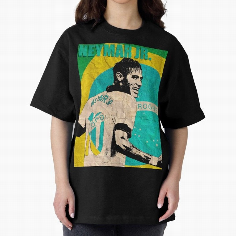 Neymar Oversized T-Shirt Celebrate Classic Football Spirit in Global Football Passion for FIFA World Cup 2026 USA Canada Mexico, Featuring Messi and Cristiano Ronaldo, England, France and Netherlands, Football Festival Excitement, Trophy Ambitions,