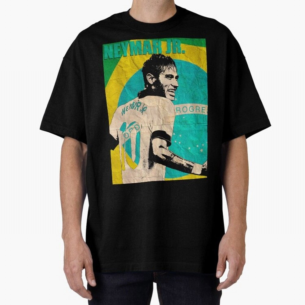Neymar Oversized T-Shirt Celebrate Classic Football Spirit in Global Football Passion for FIFA World Cup 2026 USA Canada Mexico, Featuring Messi and Cristiano Ronaldo, England, France and Netherlands, Football Festival Excitement, Trophy Ambitions,