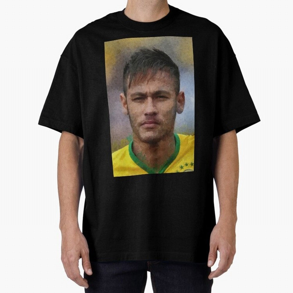 Neymar Oversized T-Shirt Carry the Colors and Pride of Global Football Passion for FIFA World Cup 2026 Group Stage, Celebrating Haaland, Brazil, Portugal and Argentina, Vintage Soccer Flavor, Modern Football Stars, National Flags and Final Night