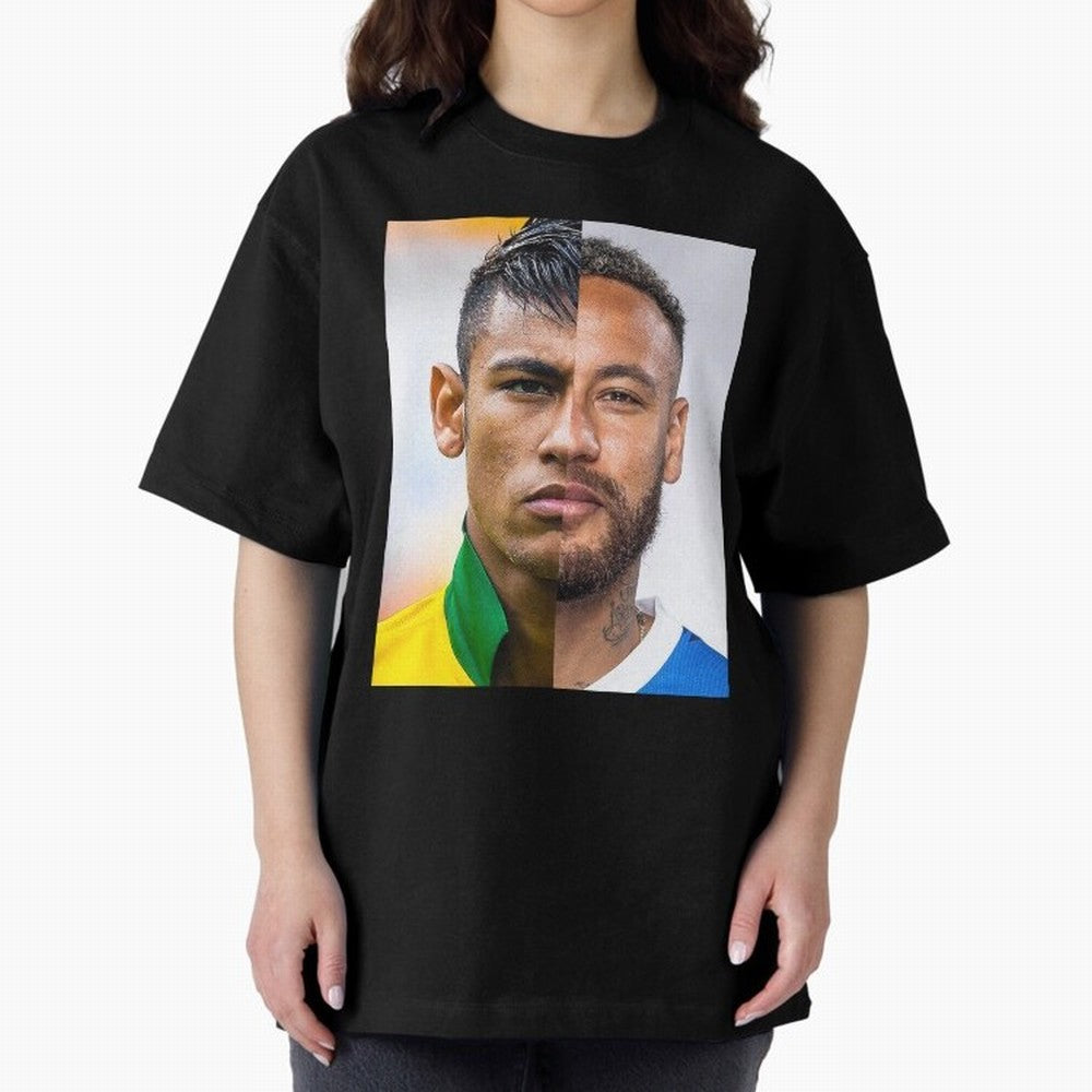 Neymar Oversized T-Shirt Honor Champions and Dreams in FIFA World Cup 2026 Group Stage for Fans of Messi, Neymar and Mbappe and England, Bringing Classic Soccer Heritage, Championship Pressure, Fan Loyalty and International Pride; Built for