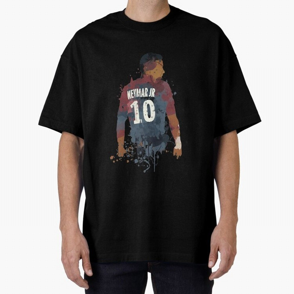 Neymar Brazilian Legend Art Oversized T-Shirt Enjoy the Biggest Football Party of FIFA World Cup 2026 Group Stage Featuring Messi, Neymar and Mbappe, England, France and Netherlands Energy, Match Day Excitement, Supporter Culture, Golden Goals and