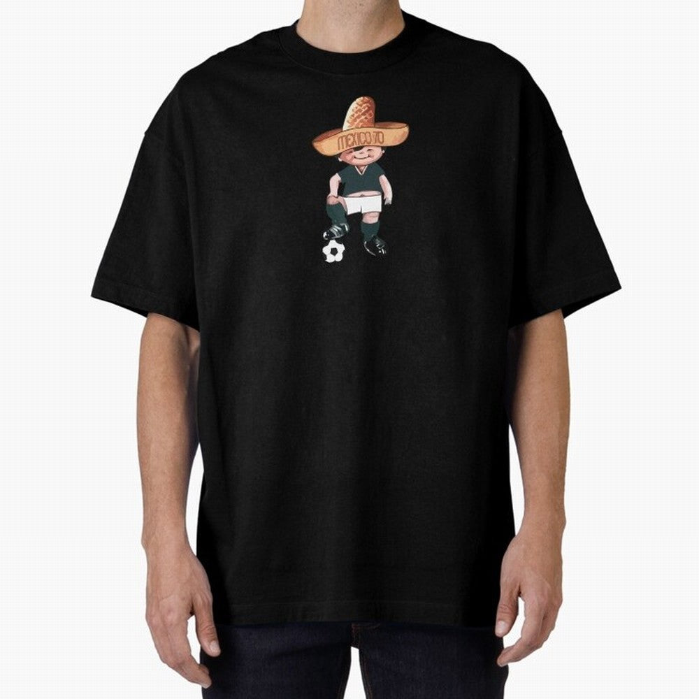 Classic Soccer Retro Mexico 1970 Oversized T-Shirt Feel the Heartbeat of FIFA World Cup 2026 USA Canada Mexico Featuring Messi, CR7 and Mbappe, Brazil, Portugal and Argentina Energy, Vintage Soccer Flavor, Modern Football Stars, National Flags and