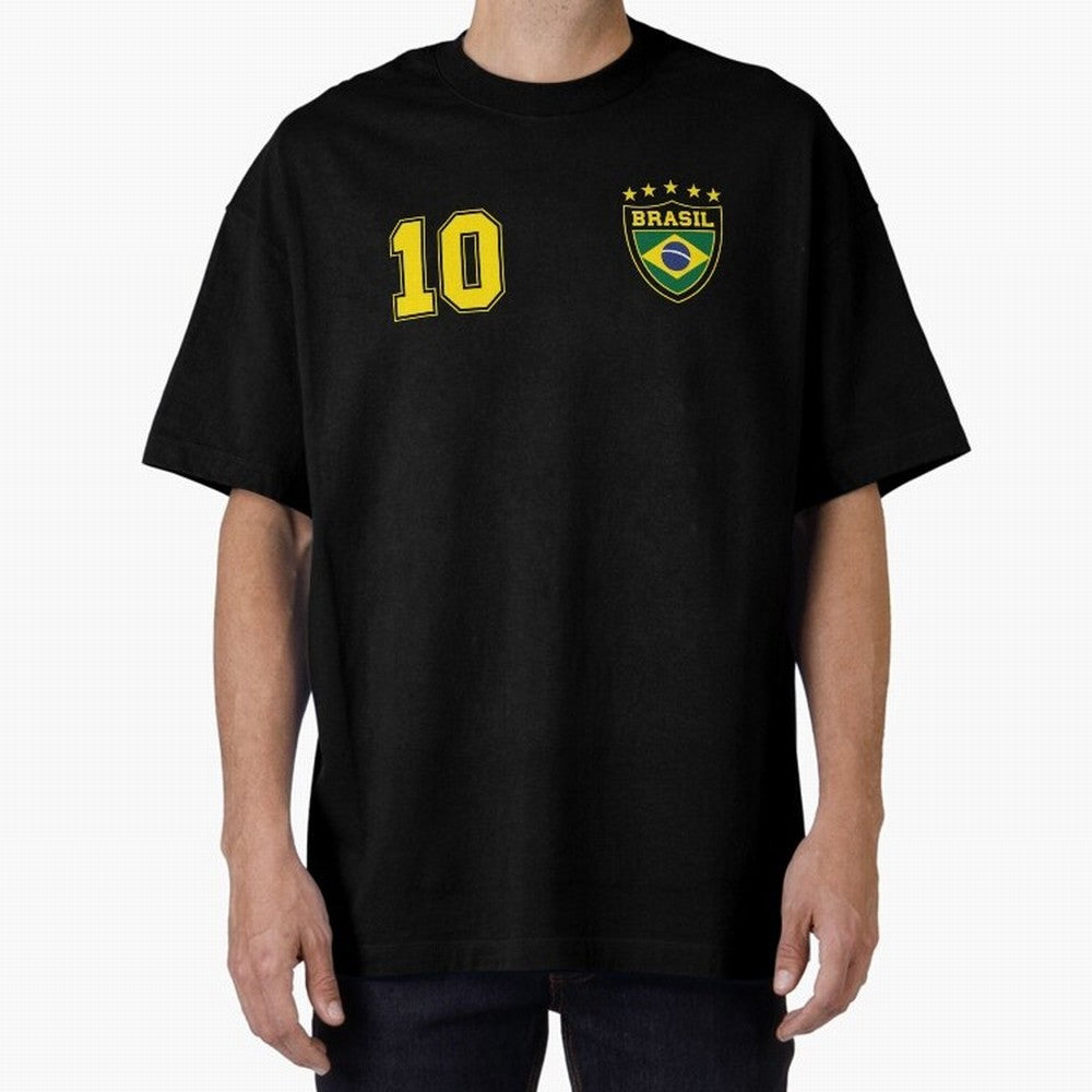 Classic Brasil Soccer No. 10 Brazil World Jersey Cup T Shirt Essential T-Shirt Follow Global Football Passion for FIFA World Cup 2026, Featuring Messi, Neymar and Mbappe, Brazil, Portugal and Argentina, Football Passion, Legendary Performances,