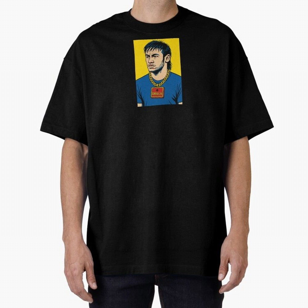 Drilla Clothing Neymar Popart Print T Shirt Oversized T-Shirt Show Fan Pride Across FIFA World Cup 2026 USA Canada Mexico Built around Cristiano Ronaldo, Spain Energy, Fan Favorite Moments, National Team Passion, Big Match Drama and Soccer History;