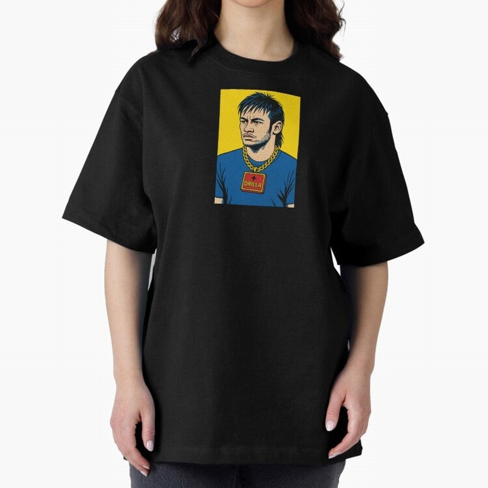 Drilla Clothing Neymar Popart Print T Shirt Oversized T-Shirt Show Fan Pride Across FIFA World Cup 2026 USA Canada Mexico Built around Cristiano Ronaldo, Spain Energy, Fan Favorite Moments, National Team Passion, Big Match Drama and Soccer History;