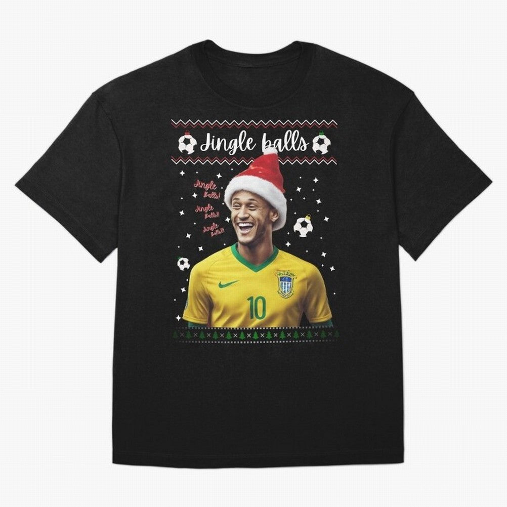 Jingle Balls Christmas Football Fan Art with Santa Neymar Active T-Shirt Bring Trophy Dreams to FIFA World Cup 2026 for Fans of Cristiano Ronaldo, Haaland and CR7 and Portugal, Bringing Football Passion, Legendary Performances, Festival Vibes and