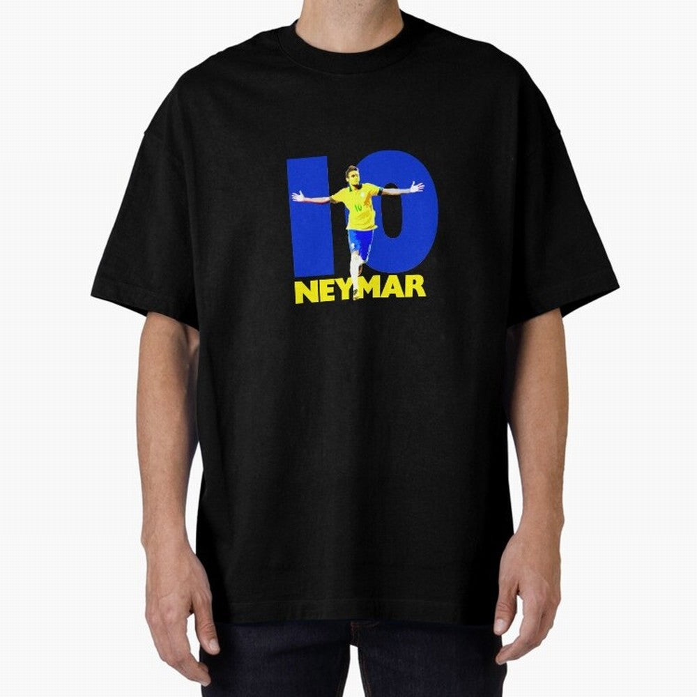 Neymar 10 Oversized T-Shirt Join Match Day Hype around FIFA World Cup 2026, Messi and Cristiano Ronaldo, England, Football Passion, Legendary Performances, Festival Vibes and Supporter Community; Perfect for Supporters Who Want Bold Football