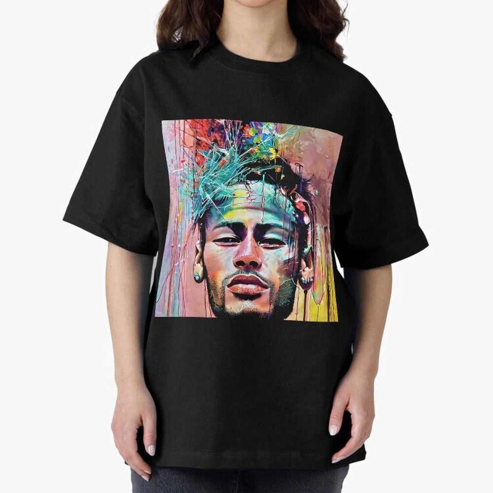 Colorful Neymar Oversized T-Shirt Show Your Tournament Heart for FIFA World Cup 2026 Group Stage Spirit, Connected to Spain and Netherlands, Cristiano Ronaldo, Fan Favorite Moments, National Team Passion, Big Match Drama and Soccer History; Built