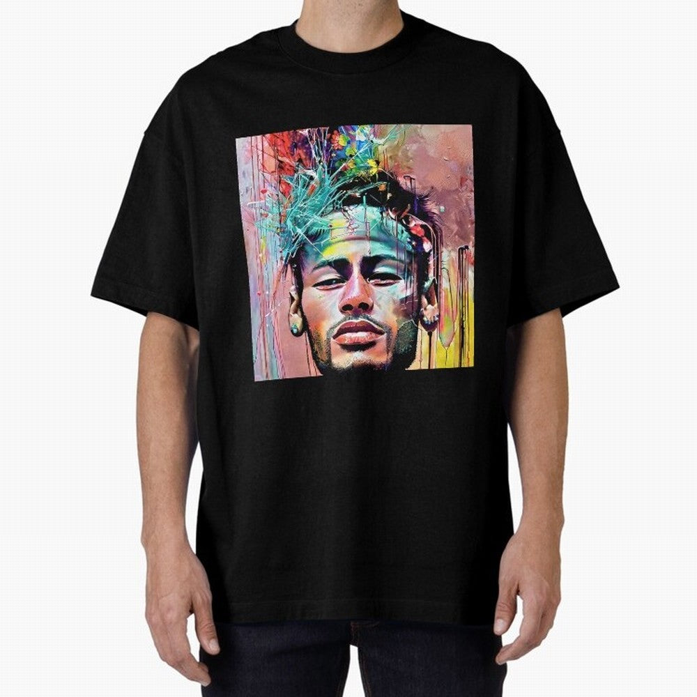 Colorful Neymar Oversized T-Shirt Show Your Tournament Heart for FIFA World Cup 2026 Group Stage Spirit, Connected to Spain and Netherlands, Cristiano Ronaldo, Fan Favorite Moments, National Team Passion, Big Match Drama and Soccer History; Built