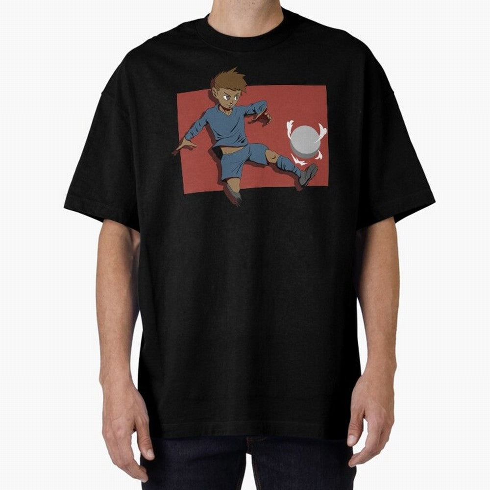 Footballer in action Oversized T-Shirt Show Match Day Excitement for the FIFA World Cup 2026 USA Canada Mexico Journey through Cristiano Ronaldo, Haaland and CR7 Highlights, England Pride, Worldwide Fan Energy, Dramatic Goals, Stadium Lights and