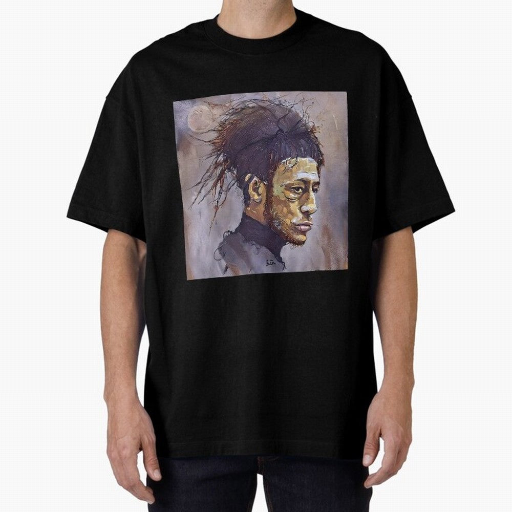 sketch of Neymar Oversized T-Shirt Carry the Colors and Pride of Global Football Passion for FIFA World Cup 2026 USA Canada Mexico, Centered on Haaland, Germany, Football Festival Excitement, Trophy Ambitions, Country Rivalries and Star Player