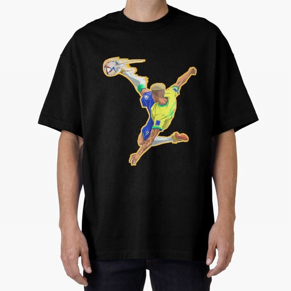 Richarlison Anime Goal Essential T-Shirt Cheer for Global Football Passion for FIFA World Cup 2026, Centered on Neymar, Haaland and Cristiano Ronaldo, Argentina and Brazil, Match Day Excitement, Supporter Culture, Golden Goals and Global Football