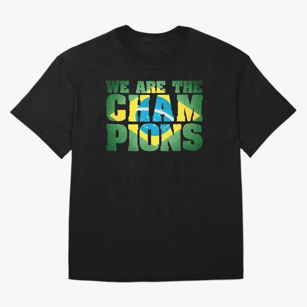Champion Brazil Classic T-Shirt Stand with FIFA World Cup 2026 USA Canada Mexico for Fans of Messi, CR7 and Mbappe and England, France and Netherlands, Bringing Match Day Excitement, Supporter Culture, Golden Goals and Global Football Passion;