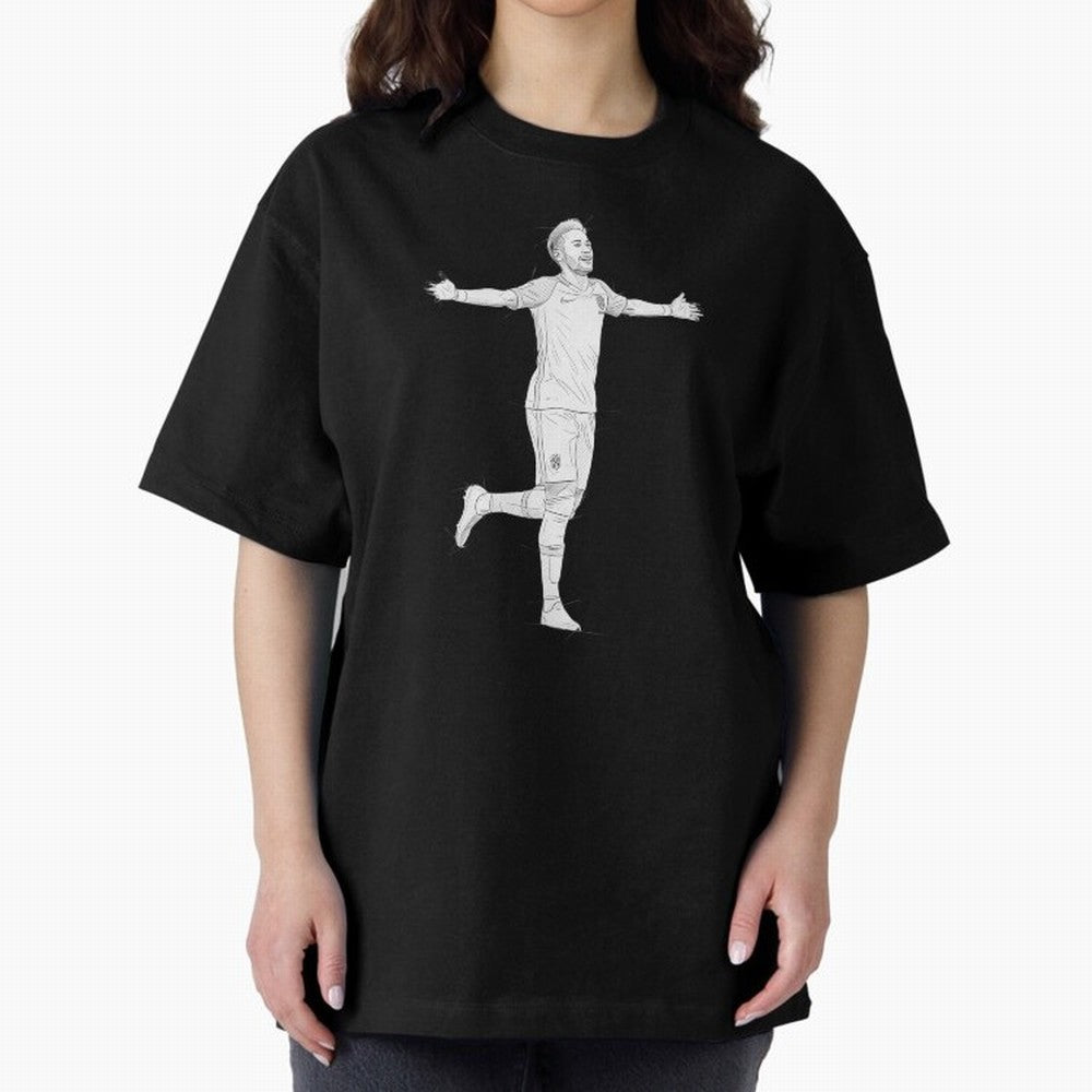Neymar Joga Bonito Oversized T-Shirt Follow Every Goal of the FIFA World Cup 2026 USA Canada Mexico Journey through Cristiano Ronaldo, Haaland and CR7 Highlights, England and Germany Pride, Sports Nostalgia, International Competition, Famous