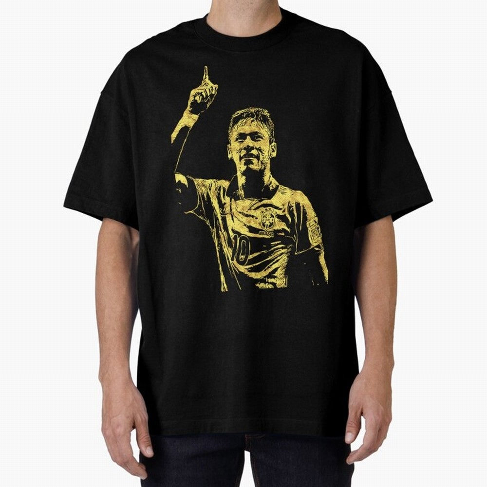 Neymar Fan Art Oversized T-Shirt Build FIFA World Cup 2026 Group Stage Spirit, Connected to France and Portugal, CR7, Football Festival Excitement, Trophy Ambitions, Country Rivalries and Star Player Buzz; Ideal for Fans Who Follow Messi, Cristiano