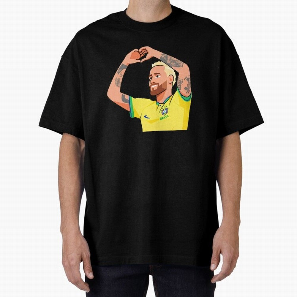 World Cup Neymar Oversized T-Shirt Celebrate Classic Football Spirit in Global Football Passion for FIFA World Cup 2026, Celebrating Mbappe and Neymar, Spain and Netherlands, Match Day Excitement, Supporter Culture, Golden Goals and Global Football