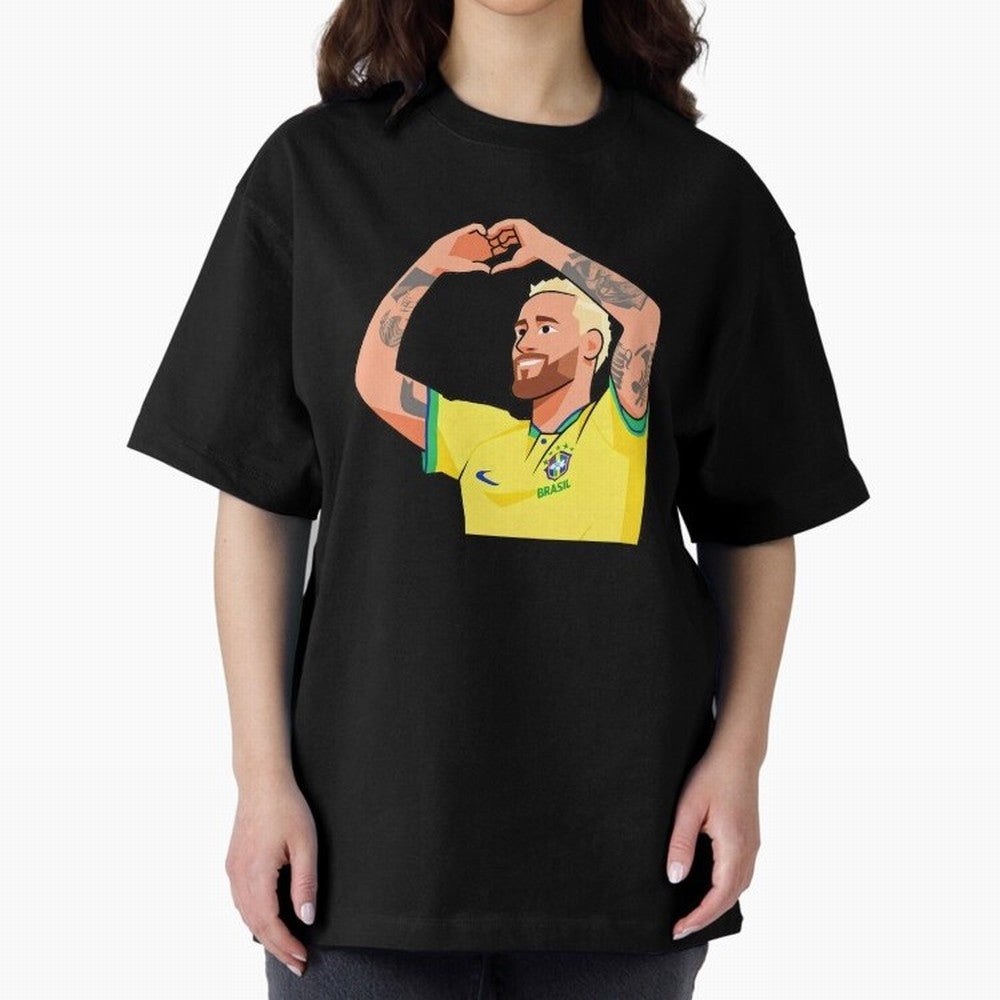 World Cup Neymar Oversized T-Shirt Celebrate Classic Football Spirit in Global Football Passion for FIFA World Cup 2026, Celebrating Mbappe and Neymar, Spain and Netherlands, Match Day Excitement, Supporter Culture, Golden Goals and Global Football