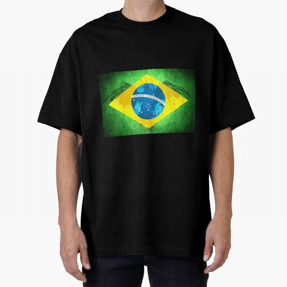 Brazil Oversized T-Shirt Keep the Match Day Mood of Match Day Hype around FIFA World Cup 2026 USA Canada Mexico, CR7 and Messi, Brazil, Worldwide Fan Energy, Dramatic Goals, Stadium Lights and Championship Celebrations; Made for Collectors Who