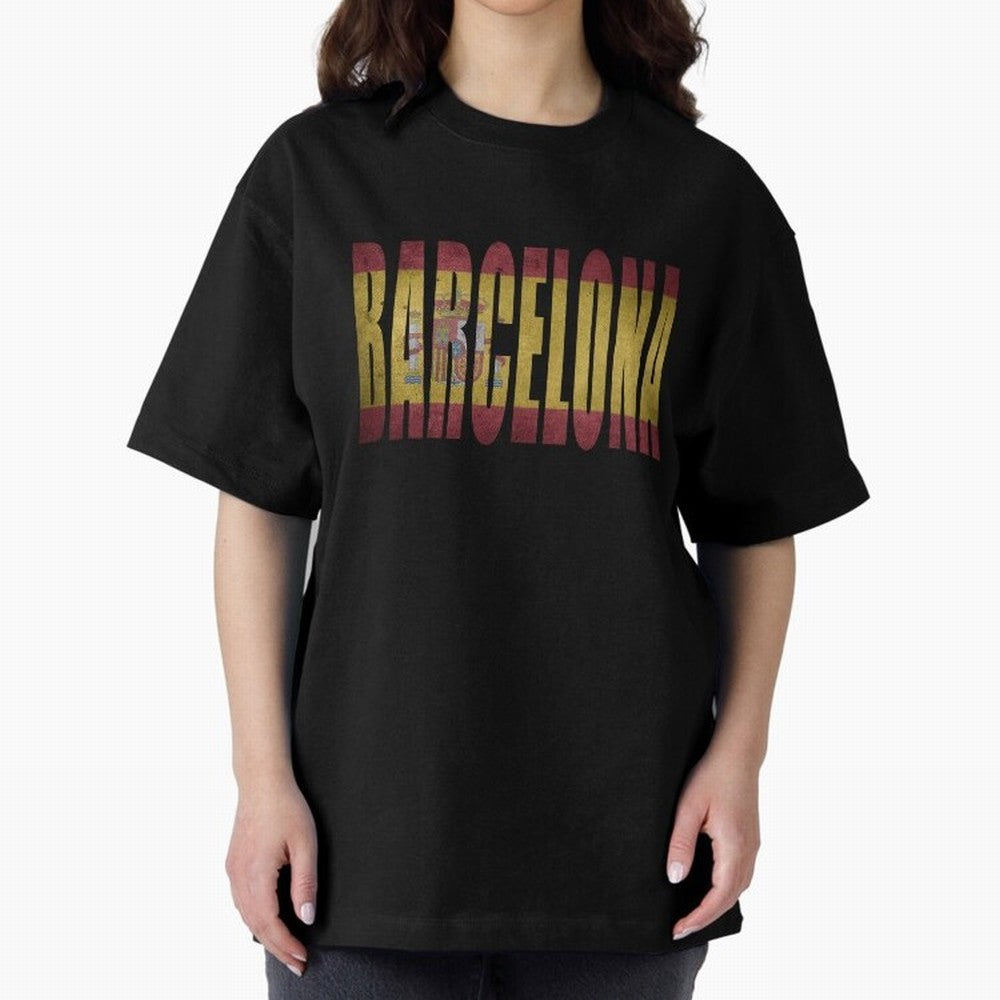 Barcelona city Oversized T-Shirt Bring World Football Passion into FIFA World Cup 2026 USA Canada Mexico Spirit, Inspired by France, Messi, Championship Spirit, Famous Goals, Roaring Crowds and International Football Unity; Ideal for Passionate