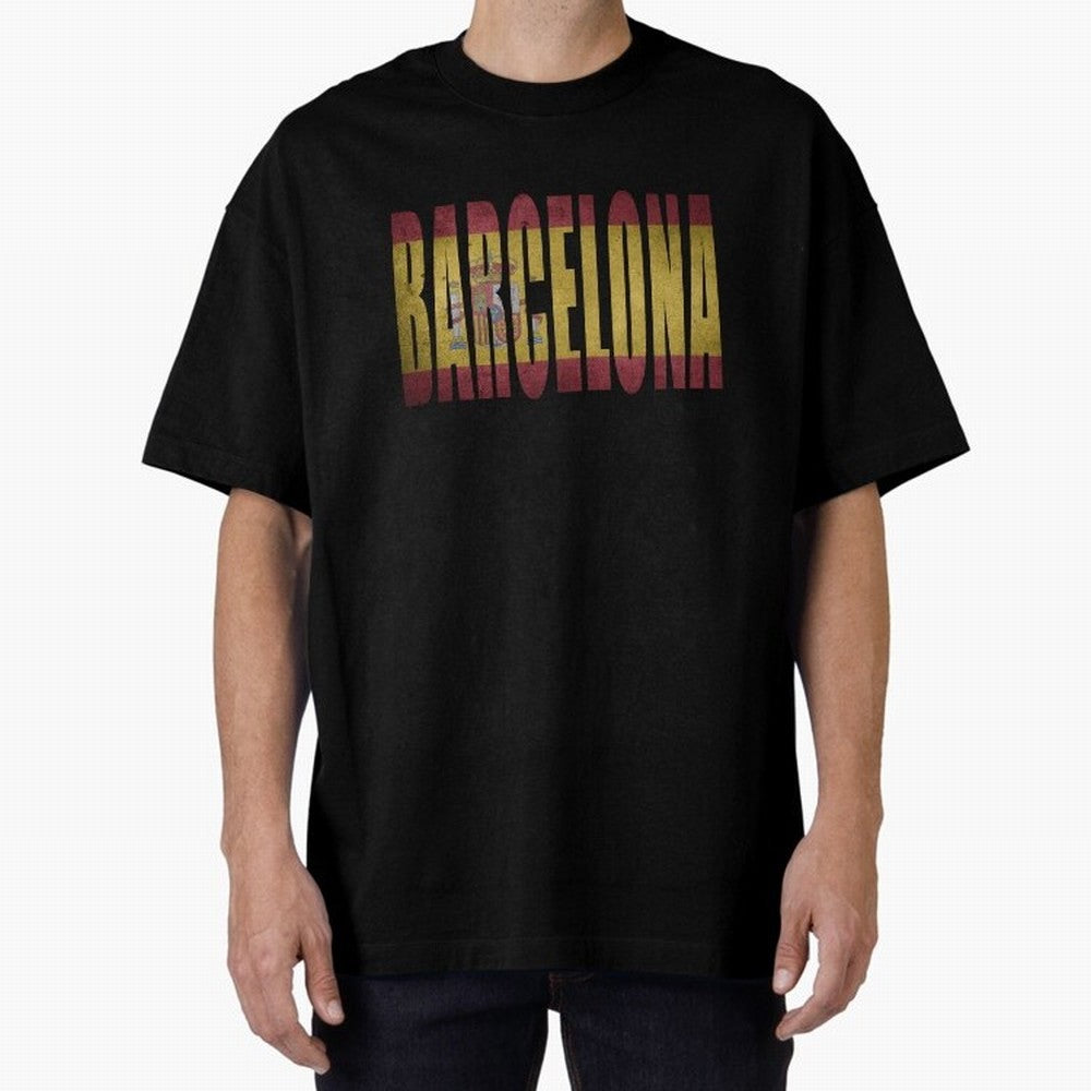 Barcelona city Oversized T-Shirt Bring World Football Passion into FIFA World Cup 2026 USA Canada Mexico Spirit, Inspired by France, Messi, Championship Spirit, Famous Goals, Roaring Crowds and International Football Unity; Ideal for Passionate