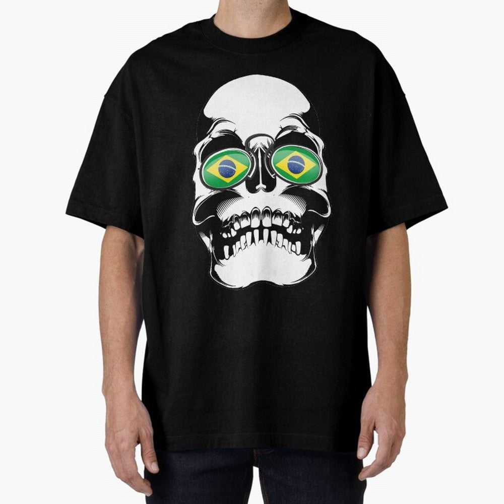 Brazil World Cup Oversized T-Shirt Show Support during FIFA World Cup 2026 Spirit, Filled with Portugal, Messi, Football Passion, Legendary Performances, Festival Vibes and Supporter Community; Great for Watch Parties, Sports Bars, Family Nights,
