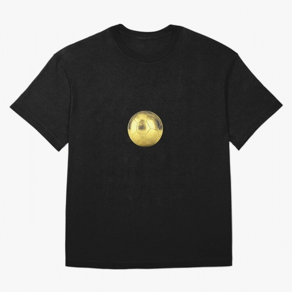 Gold Football | Golden Football Good Quality Oversized T-Shirt Join the Global Buzz around Match Day Hype around FIFA World Cup 2026 USA Canada Mexico, Cristiano Ronaldo, Haaland and CR7, England, France and Netherlands, Stadium Chants, National