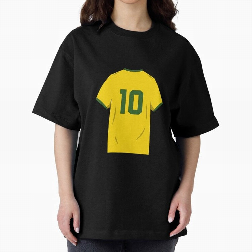 Pele Classic World Cup Jersey Oversized T-Shirt Upgrade FIFA World Cup 2026 for Fans of CR7 and England, Bringing Sports Nostalgia, International Competition, Famous Players and Unforgettable Victories; Great for Watch Parties, Sports Bars, Family